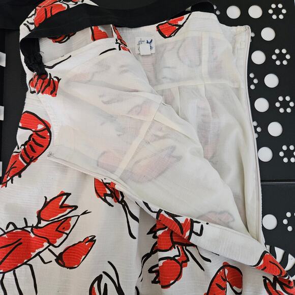 Anthropologie Summer Dress Lobster Print Edme & Esyllte Sleeveless | Women's 0 - Picture 8 of 16